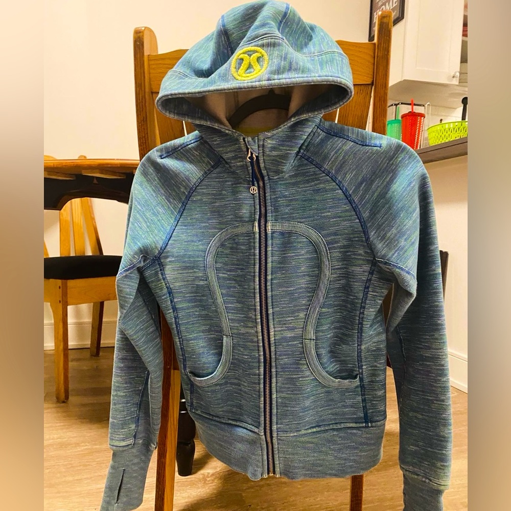 Lululemon scuba hoodie we are from space printed polar cream almost new